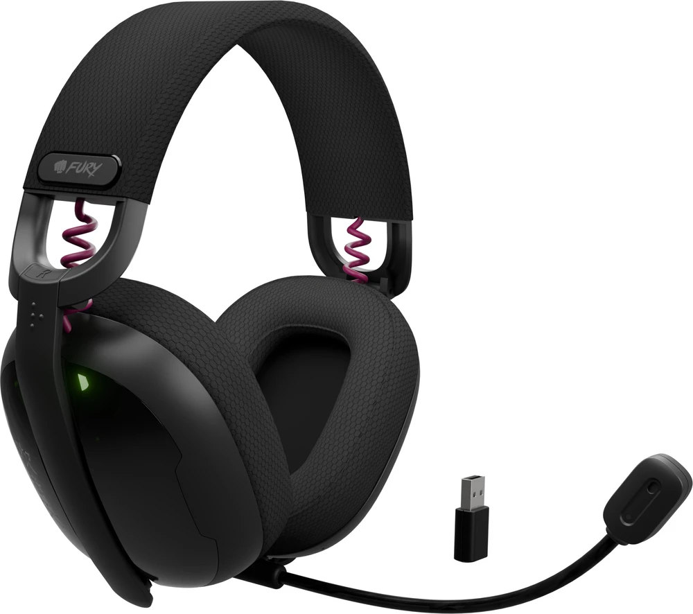 Fury | Ausinės Žaidimams | Fukiya F6 | Bluetooth | Over-Ear | Mikrofonas | Juodas | Belaidės