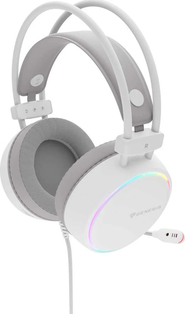 Genesis RGB Ausinės Žaidimams | Neon 613 G2 | su laidu | Over-ear | Mikrofonas | Baltas