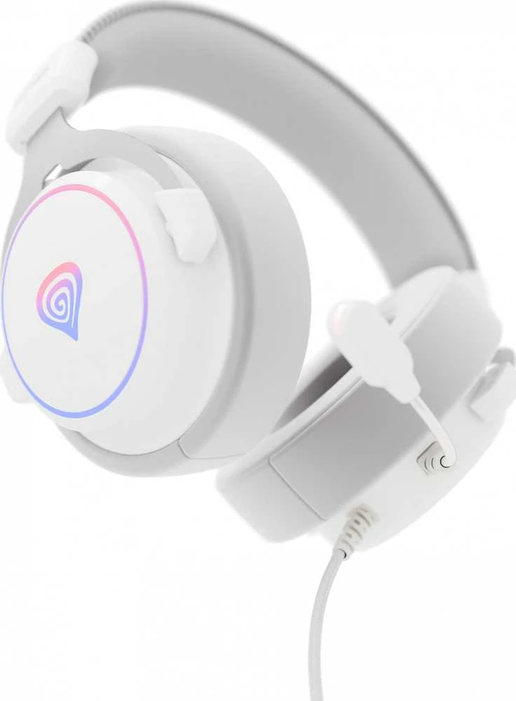 Ausinės Genesis Neon 764 RGB balta