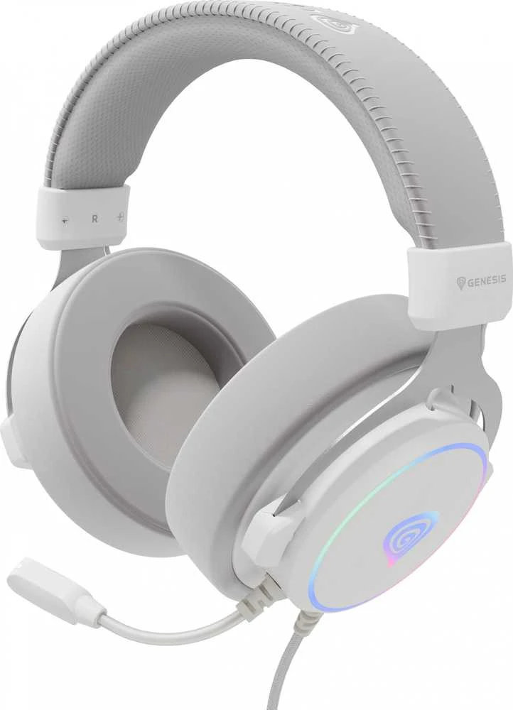 Ausinės Genesis Neon 764 RGB balta
