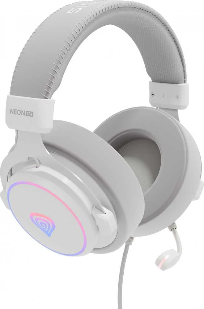 Ausinės Genesis Neon 764 RGB balta