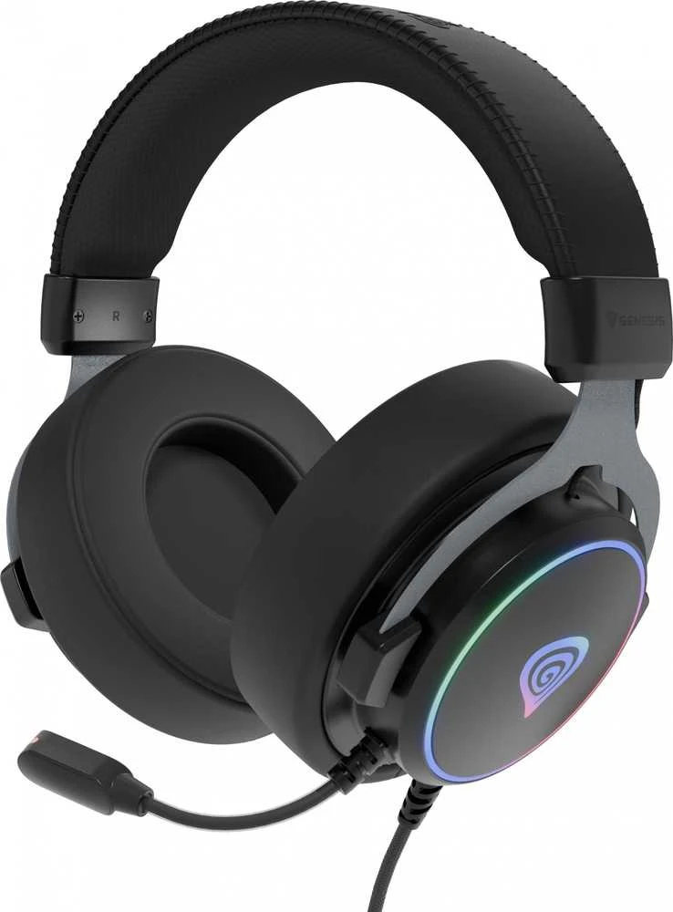 Genesis Neon 764 žaidimų ausinės su RGB apšvietimu