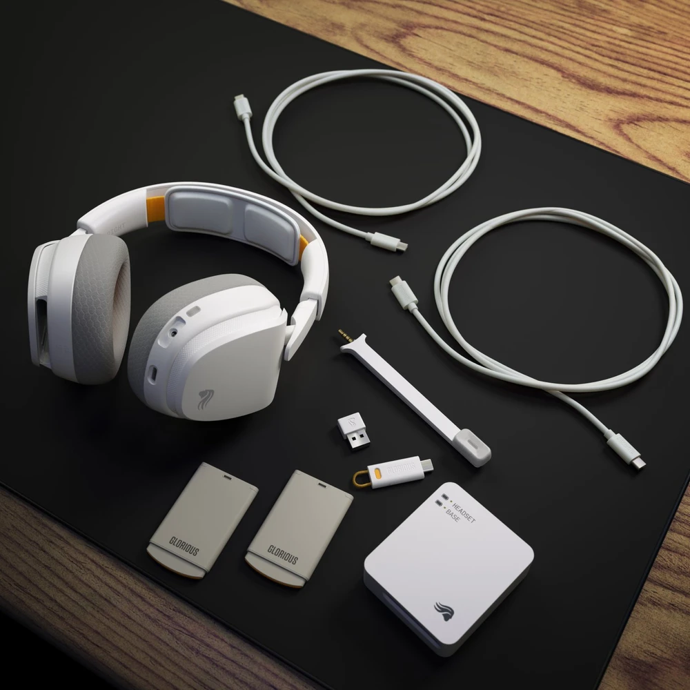 Ausinės Glorious GHS Belaidės InfinitePlay Balta (GLO-A-5-PC-WHT)
