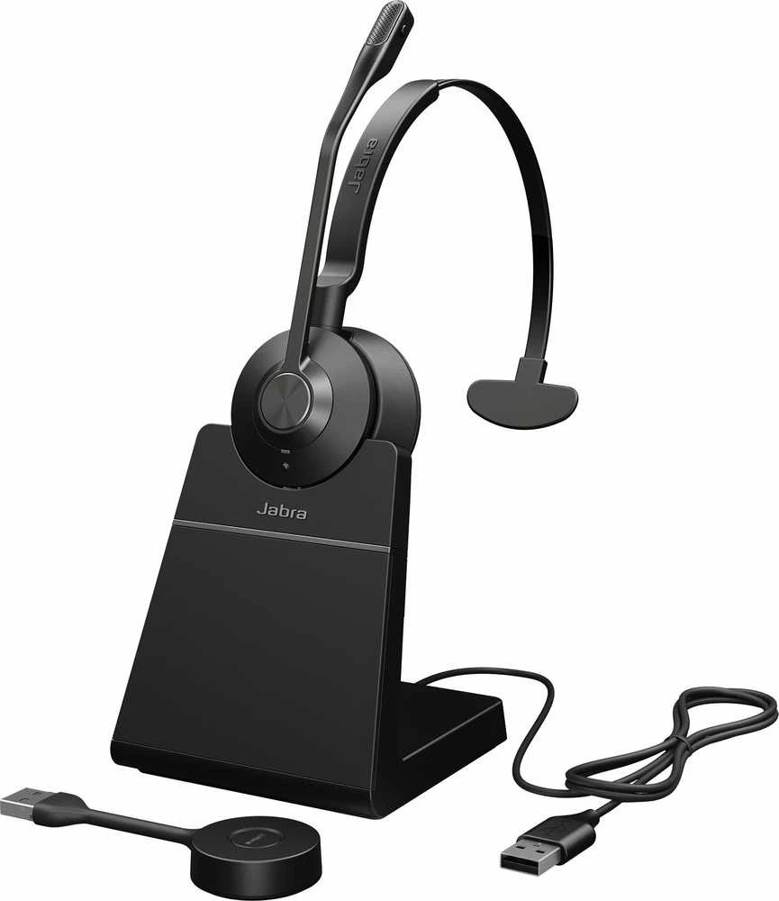 Jabra Engage 55 mono ausinės su įkrovimo stovu