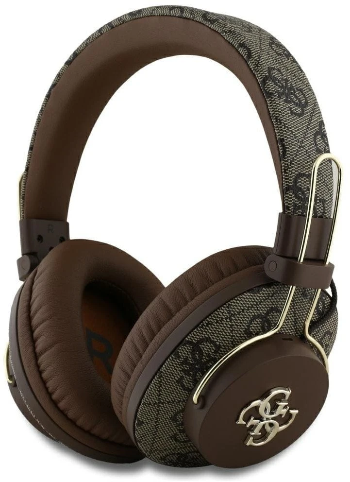 Guess PU 4G Metal Logo ENC belaidės ausinės rudos spalvos