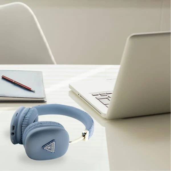 Guess 4G Triangle Logo - Belaidės Over-Ear Ausinės Bluetooth V5.3 mėlynas
