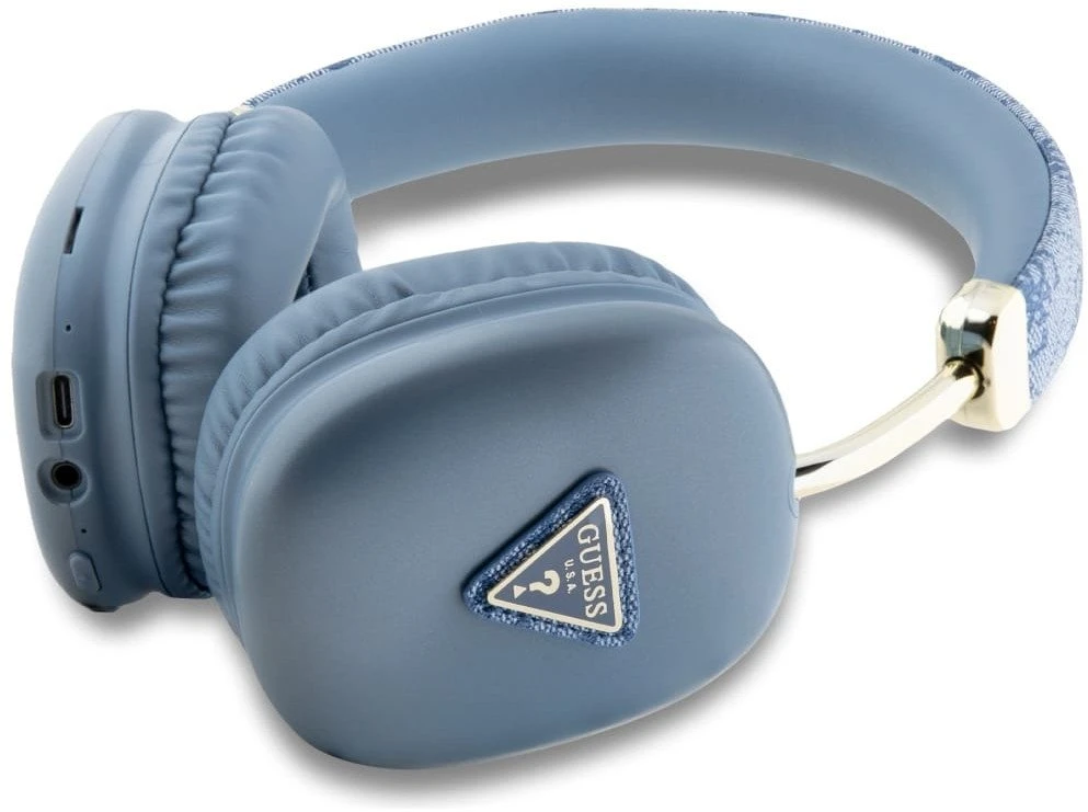 Guess 4G Triangle Logo - Belaidės Over-Ear Ausinės Bluetooth V5.3 mėlynas