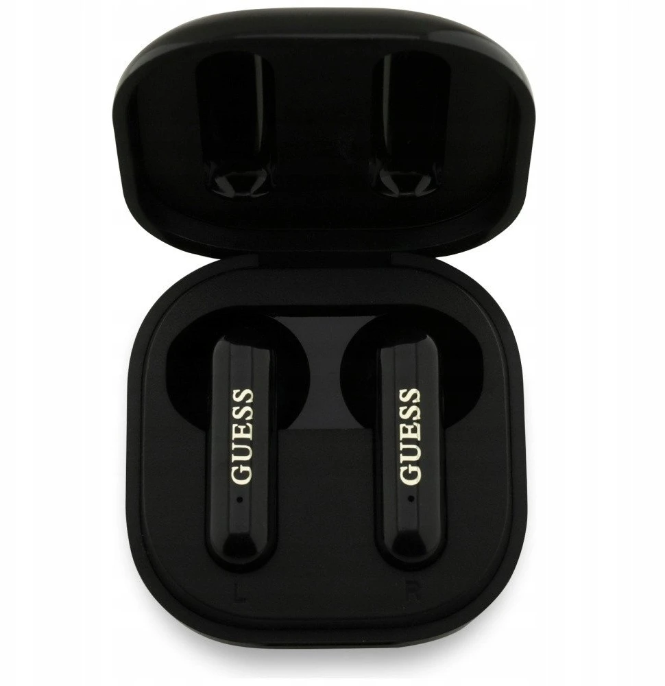 TWS Guess 4G Metal Logo ausinės juodos spalvos