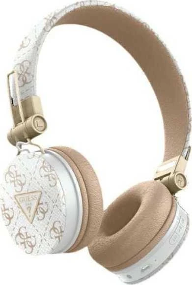 Guess Bluetooth Ausinės ENC GUBH70E4PTMH baltos spalvos 4G Triangle Round Shape