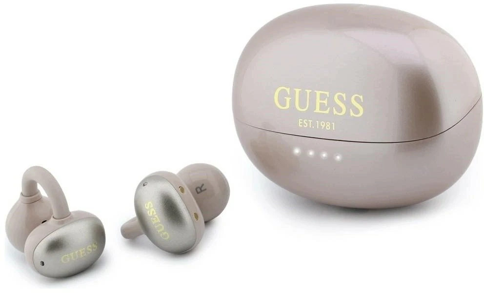 Ausinės OWS Guess Metalic Finish Electropated Parts Classic Logo rožinė