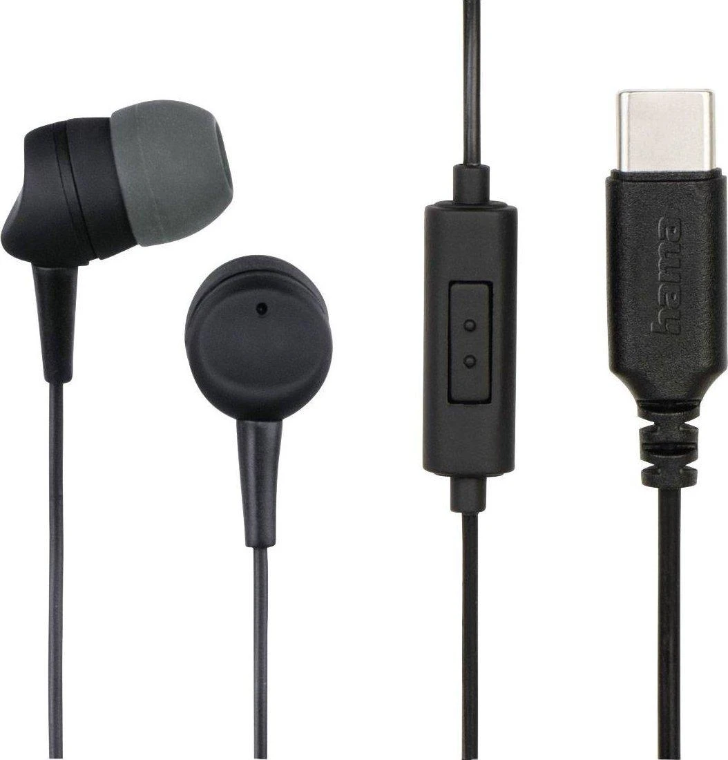 Ausinės Hama Sea USB-C, juodos spalvos