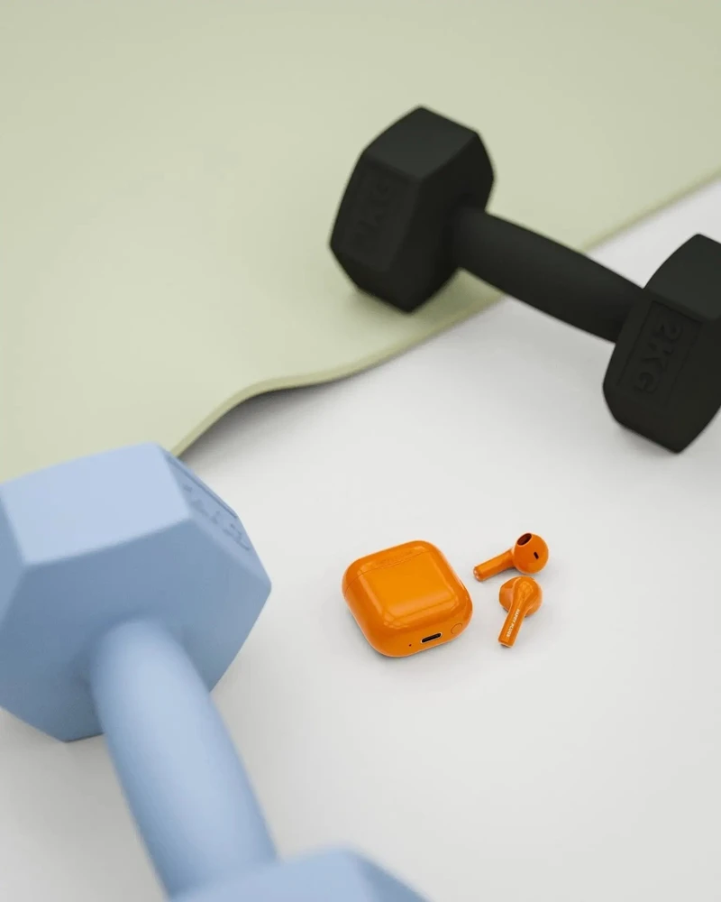 Happy Plugs Joy Belaidės ausinės, mėlynos spalvos