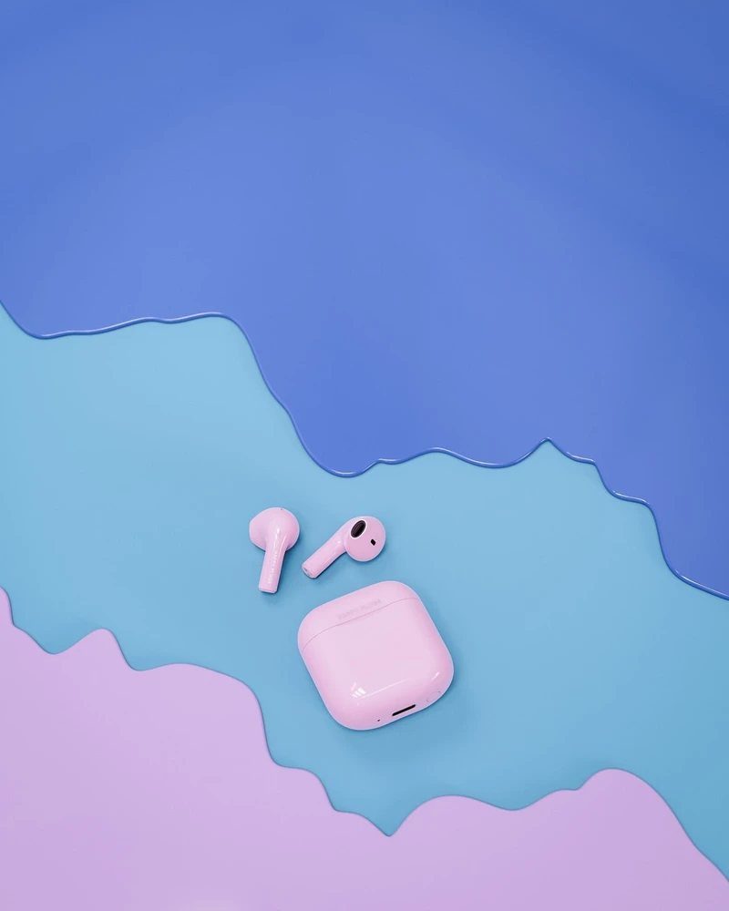Happy Plugs Joy Belaidės ausinės, rožinės spalvos