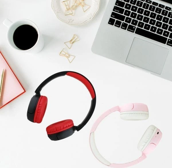 Hello Kitty Face Logo Bluetooth Ausinės raudonos spalvos