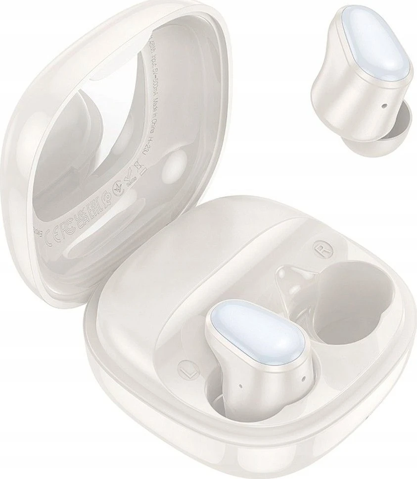 EOL HOCO belaidės ausinės bluetooth TWS EQ13 milky baltas