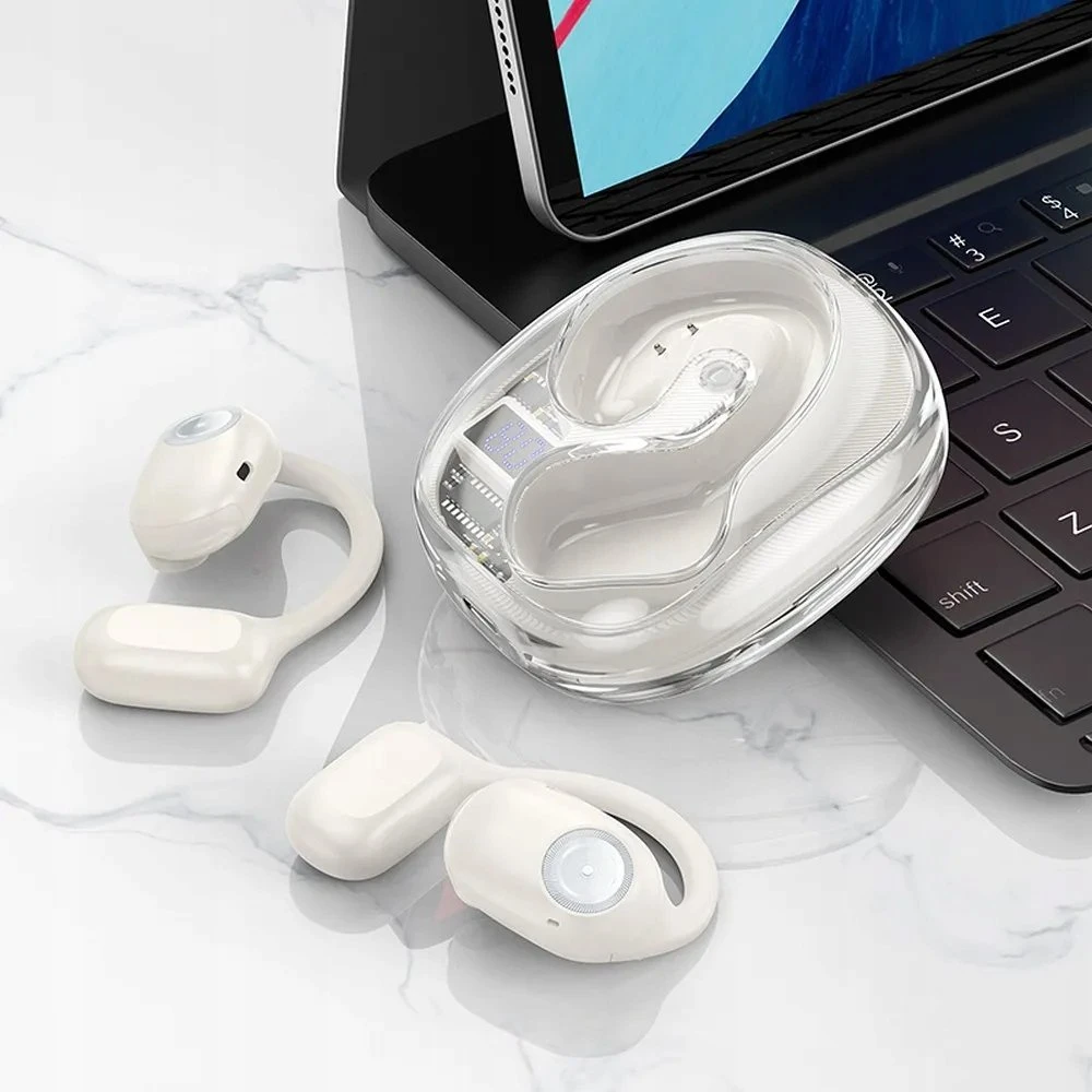 HOCO belaidės ausinės bluetooth TWS EA3 milky baltas