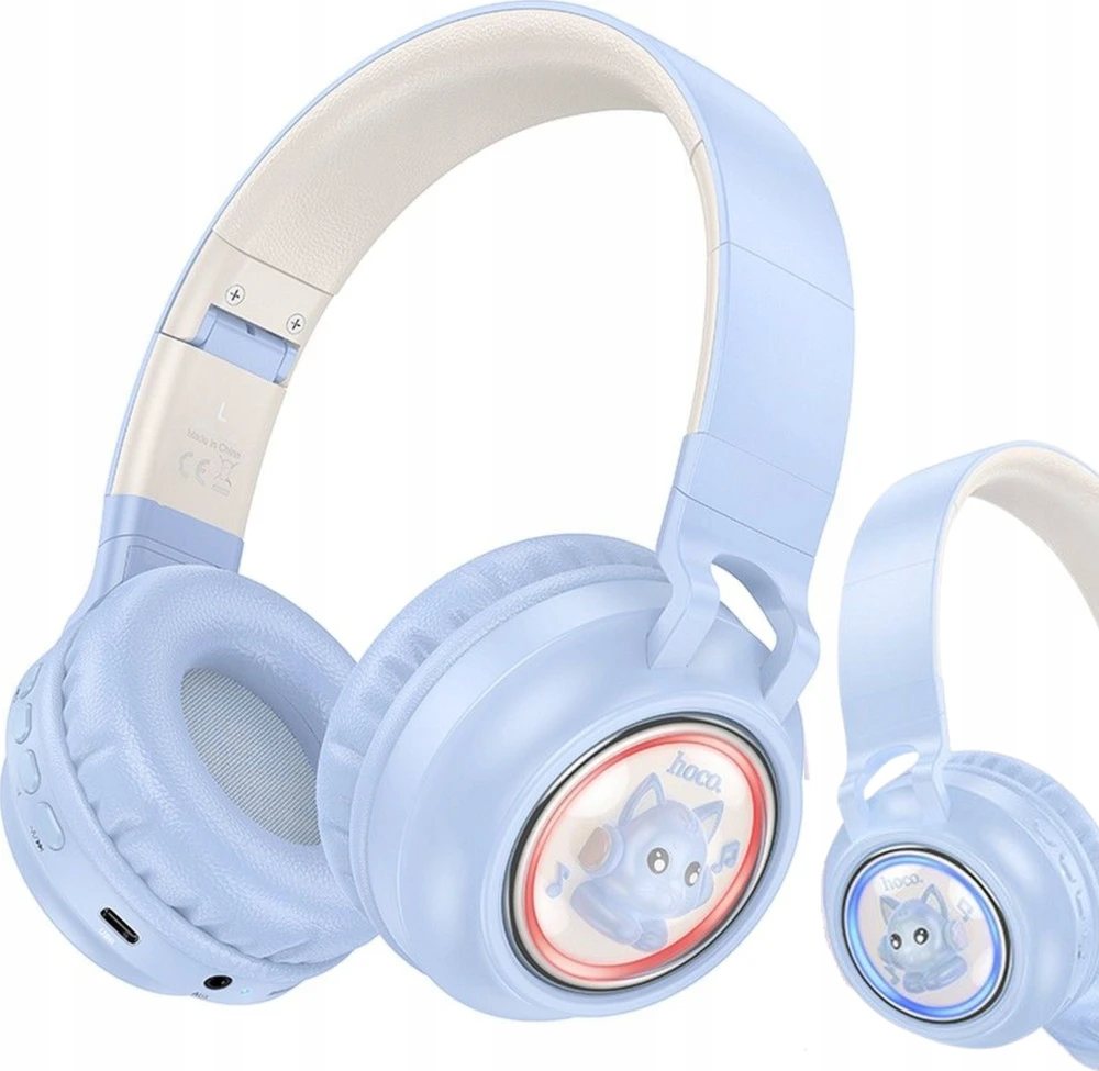 HOCO belaidės ausinės bluetooth W50 mėlynas