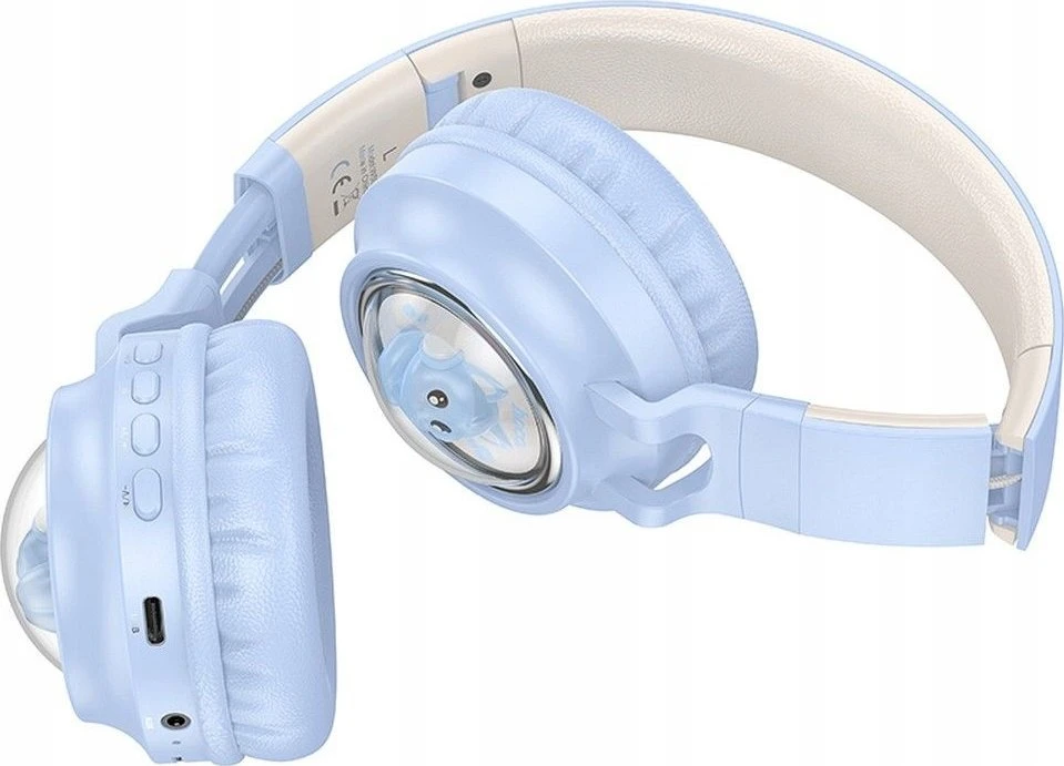 HOCO belaidės ausinės bluetooth W50 mėlynas