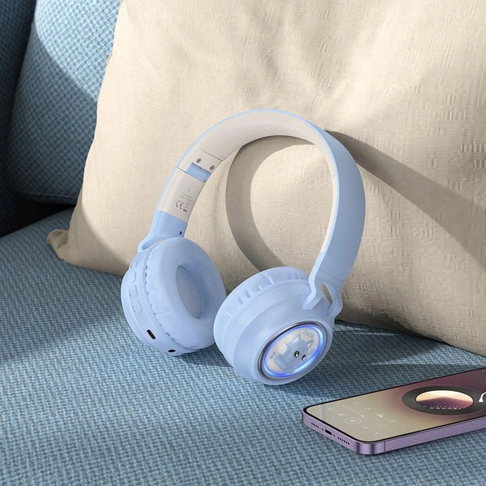 HOCO belaidės ausinės bluetooth W50 mėlynas