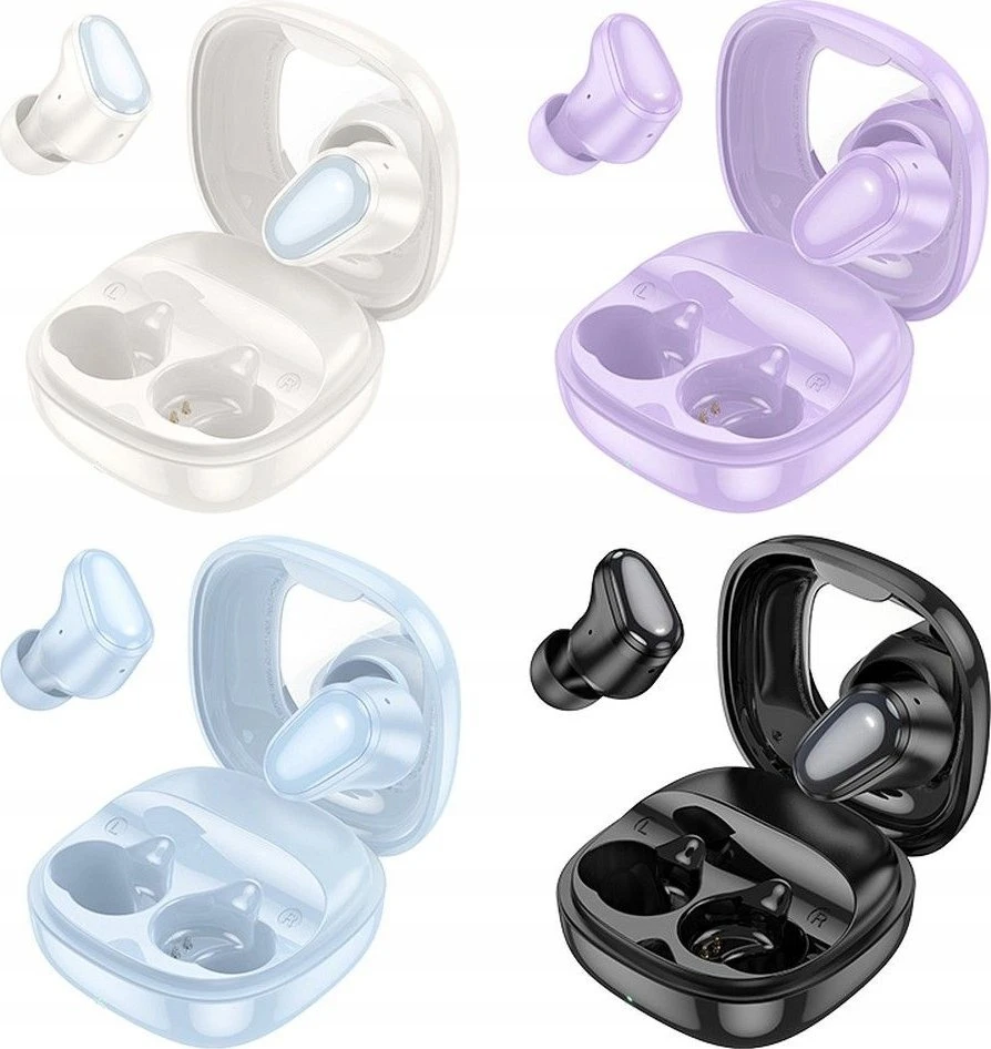 HOCO belaidės ausinės bluetooth TWS EQ13 violetinė