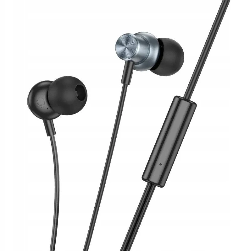 Wire ausinės Jack 3,5 mm Hoco M110 metal pilka