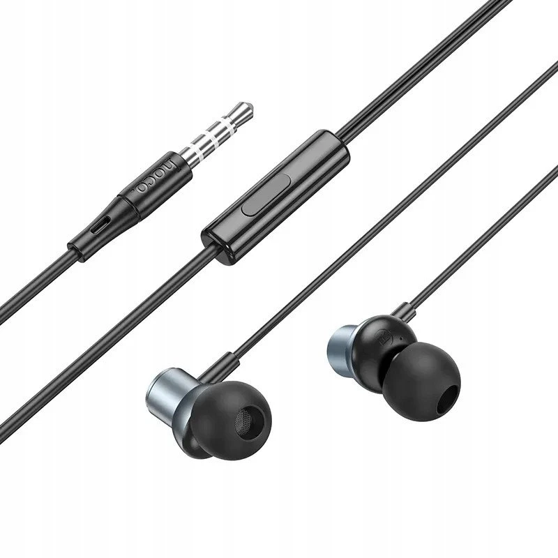 Wire ausinės Jack 3,5 mm Hoco M110 metal pilka