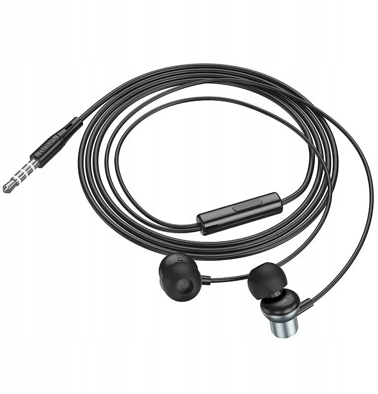 Wire ausinės Jack 3,5 mm Hoco M110 metal pilka