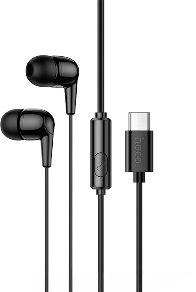 Wire ausinės USB C Hoco M97 juodas