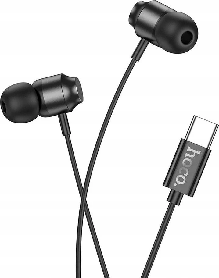 Wire ausinės USB C Hoco M122 juodas