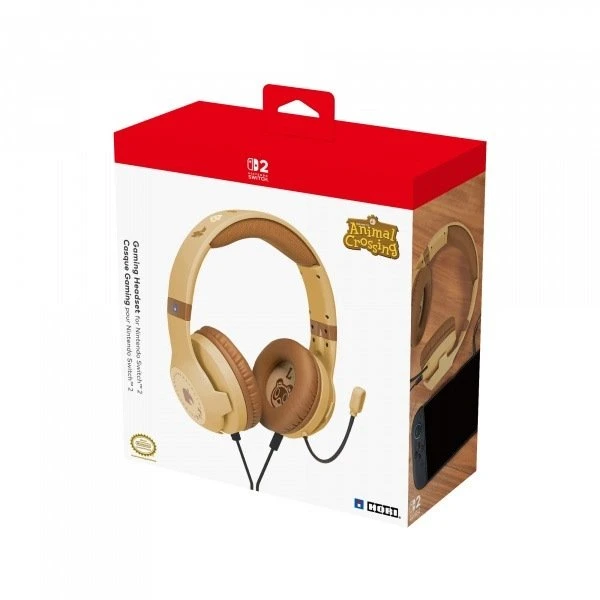HORI – Žaidimų ausinės – Animal Crossing Ruda – Nintendo Switch 2