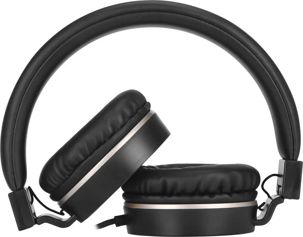 HP DHH-1206 Juodas ausinės su mikrofonu, przewodowa, juoda-auksinė, klasyczna typ 3,5mm jack