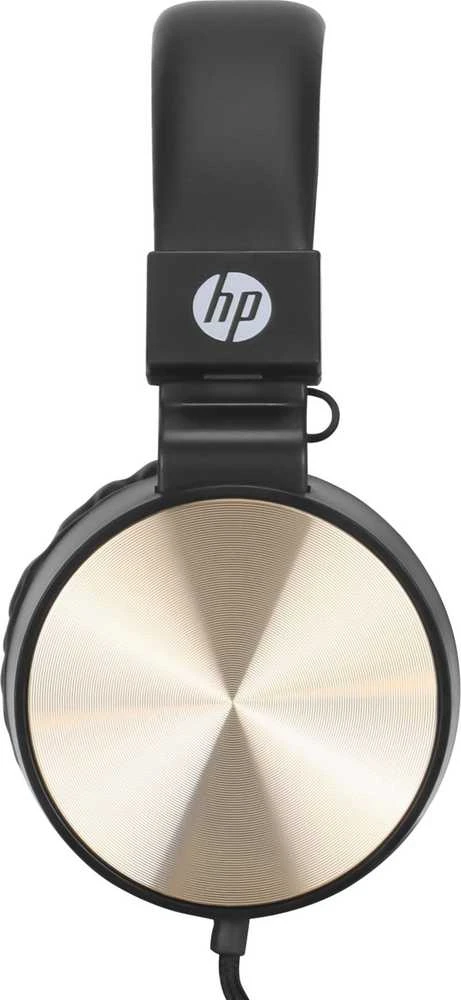 HP DHH-1206 Juodas ausinės su mikrofonu, przewodowa, juoda-auksinė, klasyczna typ 3,5mm jack