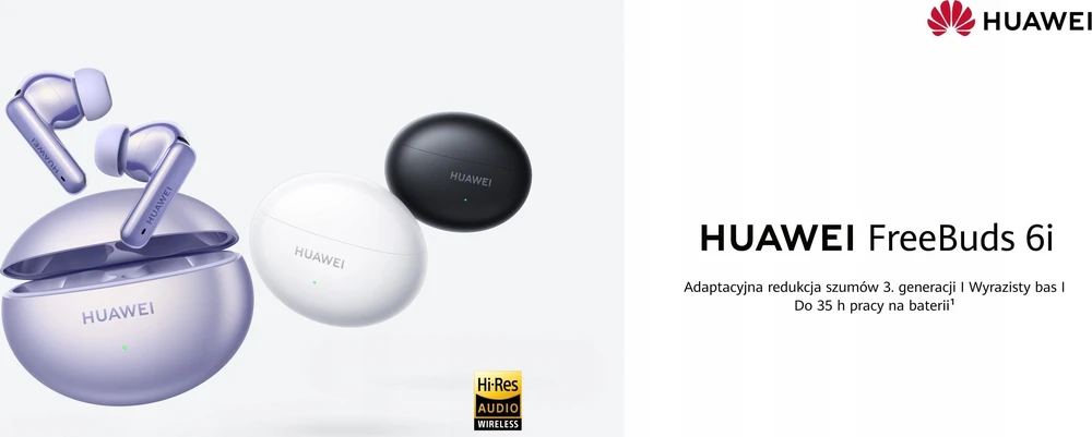 Ausinės Huawei Freebuds 6i, juodos spalvos