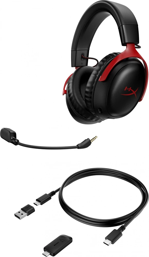 HP HyperX Cloud III belaidės žaidimų ausinės su mikrofonu