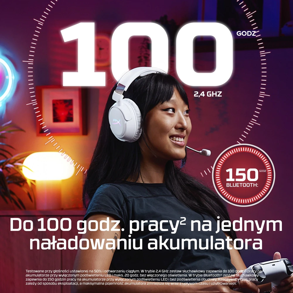 Ausinės HyperX Cloud Flight 2 Belaidės juoda