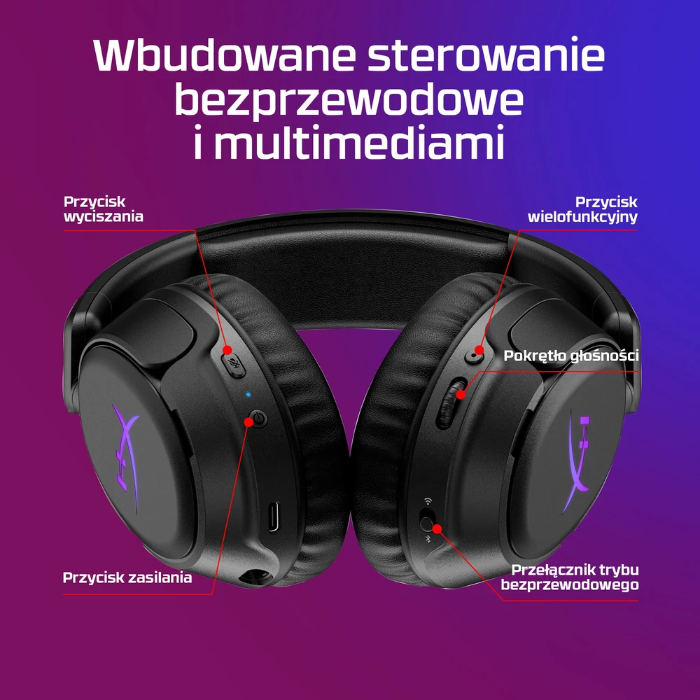 Ausinės HyperX Cloud Flight 2 Belaidės juoda
