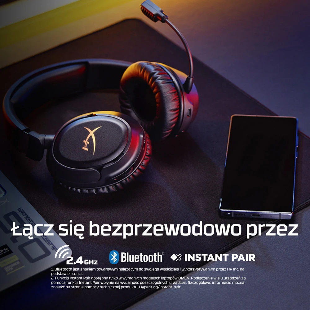 Ausinės HyperX Cloud Flight 2 Belaidės juoda
