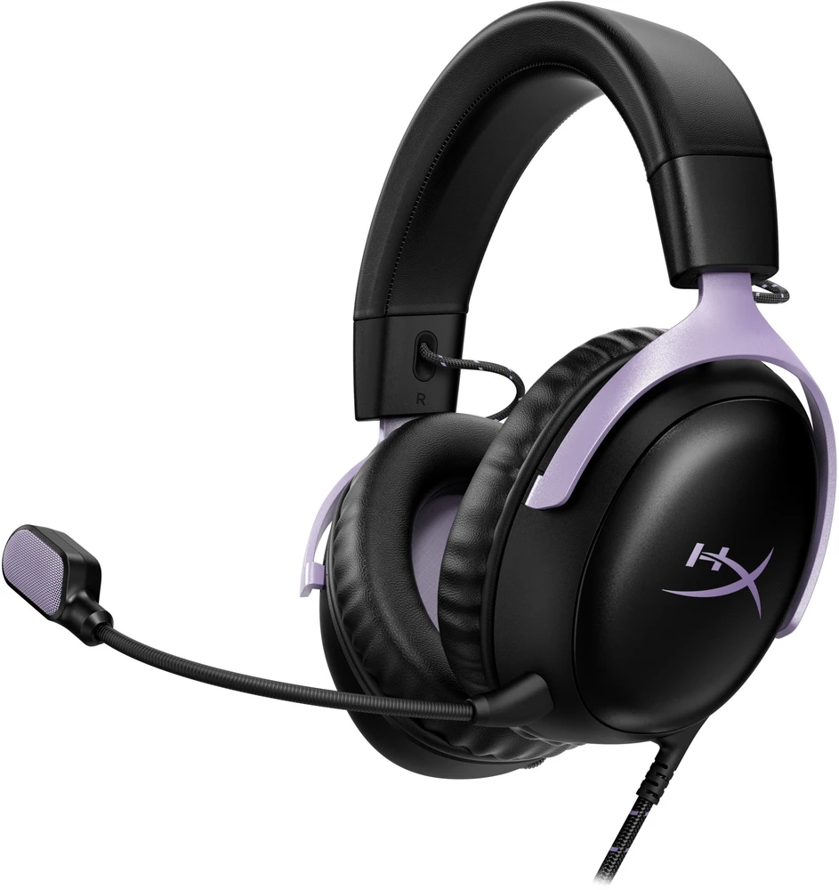 Ausinės HyperX Cloud III Ausinių rinkinys su laidu su lankeliu ant galvos Gaming USB Type-C Juodas, Lawenda (DF7F0AA)