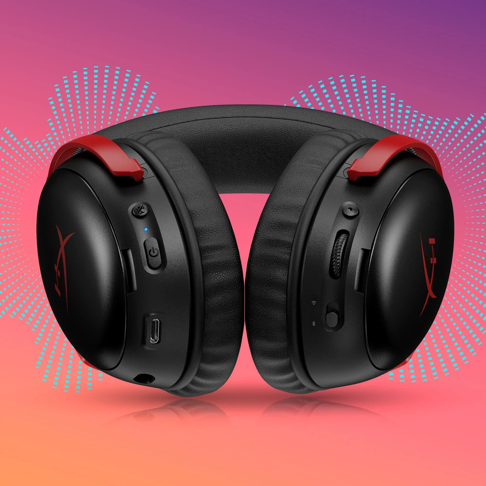 HyperX Cloud III S Belaidės Juodas (Juodos) Belaidės Žaidimų Ausinės