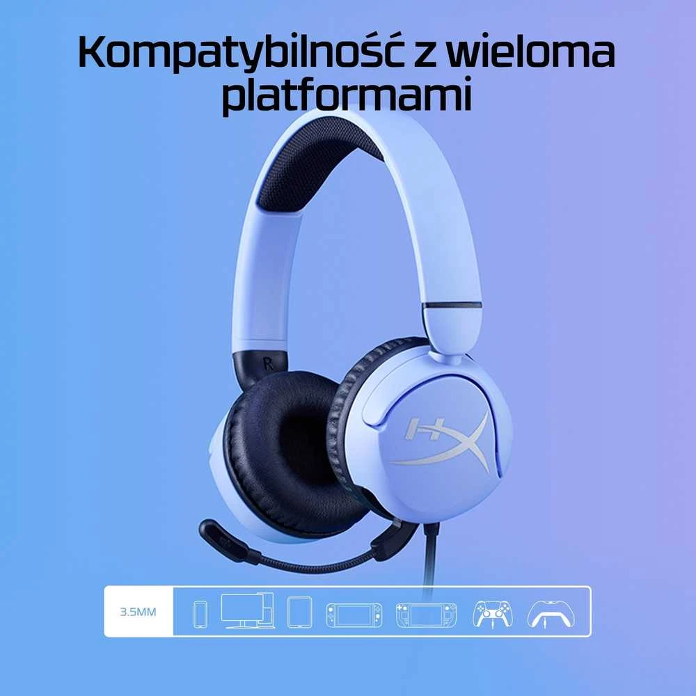 Laidinės žaidimų ausinės HyperX Cloud mini, violetinės