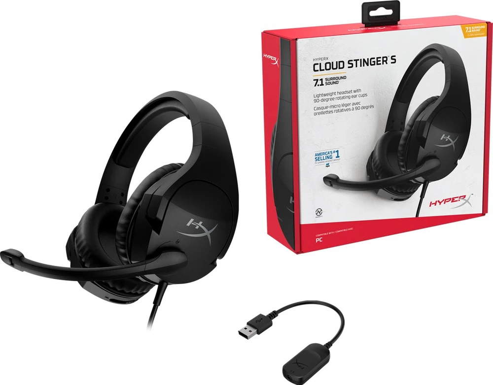Žaidimų ausinės HyperX Cloud Stinger S (Juodos)