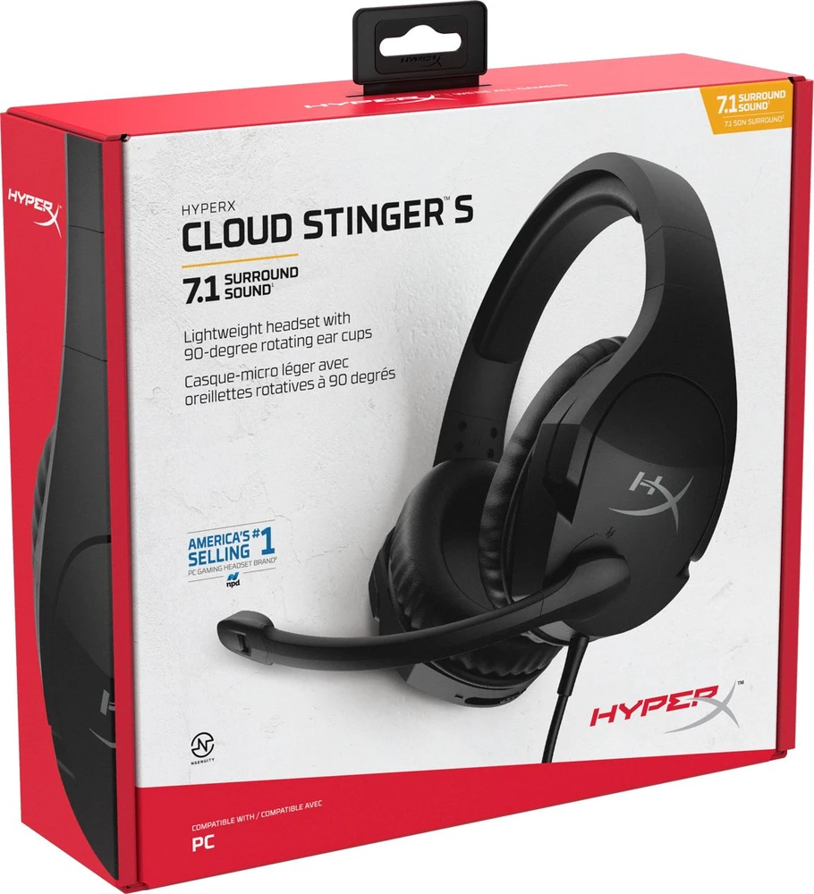 Žaidimų ausinės HyperX Cloud Stinger S (Juodos)