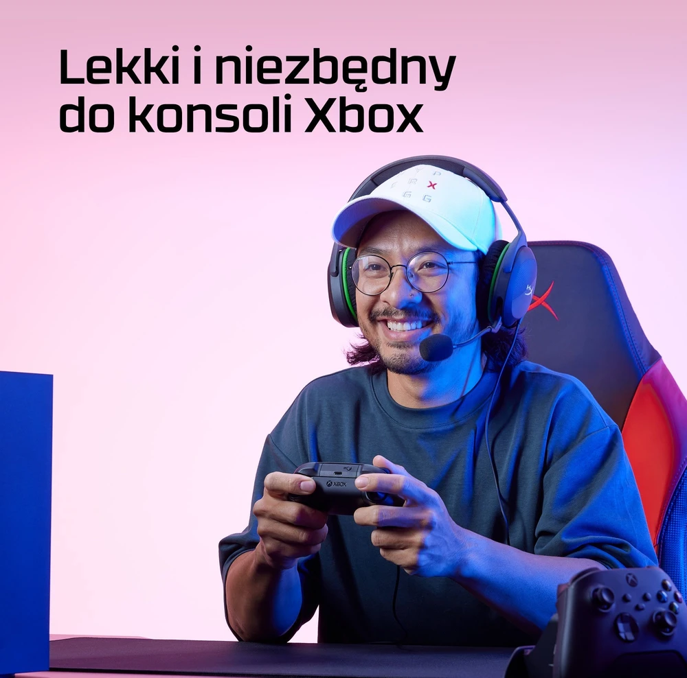 HyperX CloudX Stinger 2 Core Gaming žaidimų ausinės, skirtos Xbox konsolėms, Baltos