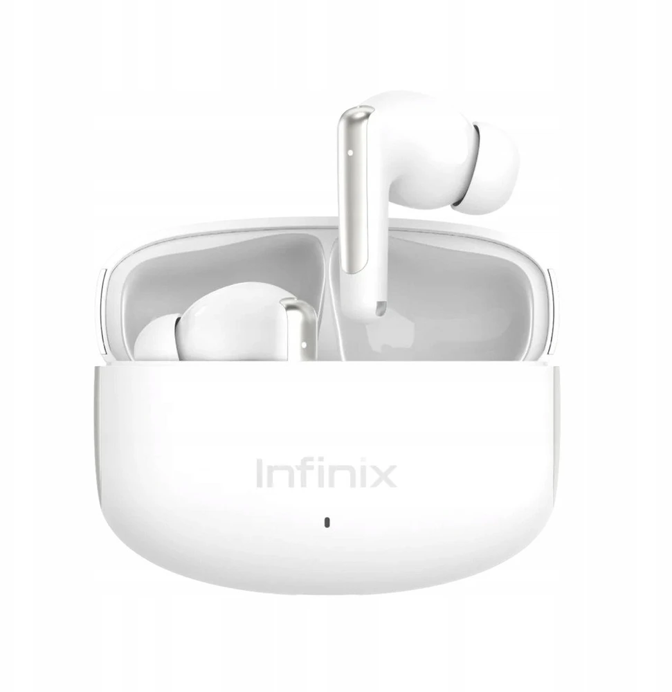 Infinix XBuds NC XE28 baltos ausinės dėkle