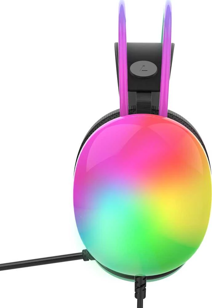INCA Žaidimų ausinės IGK-X8S 7.1, USB, RGB-LED, Juodas