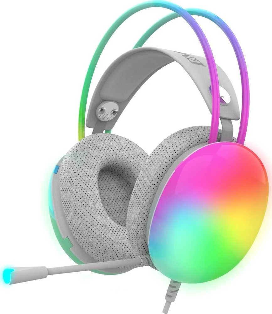Incase Inca IGK-X8S pilkos ausinės su RGB apšvietimu