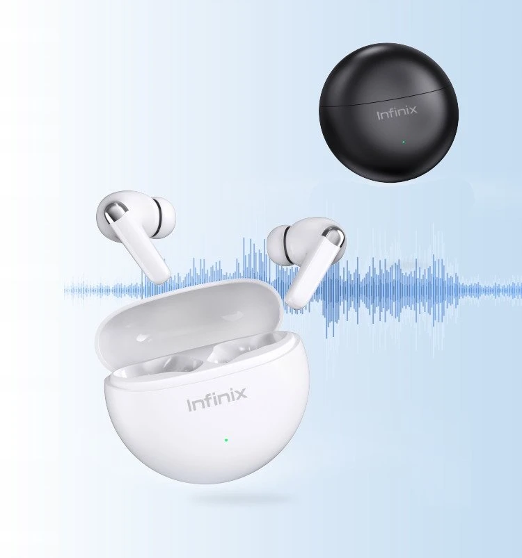 Infinix Buds Neo XE26 į ausis įdedamos ausinės, baltos