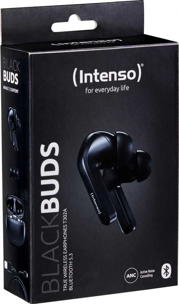 Ausinės BUDS T300A/Juodas 3720300 INTENSO