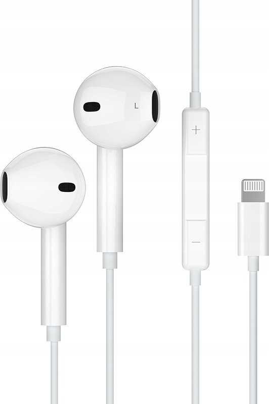 JELLICO su laidu ausinės EP2A Lightning su mikrofonu 1.2M Baltas