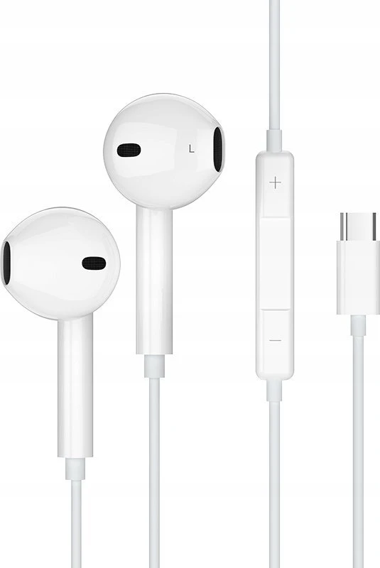 JELLICO su laidu ausinės EP2A USB-C su mikrofonu 1.2M Baltas